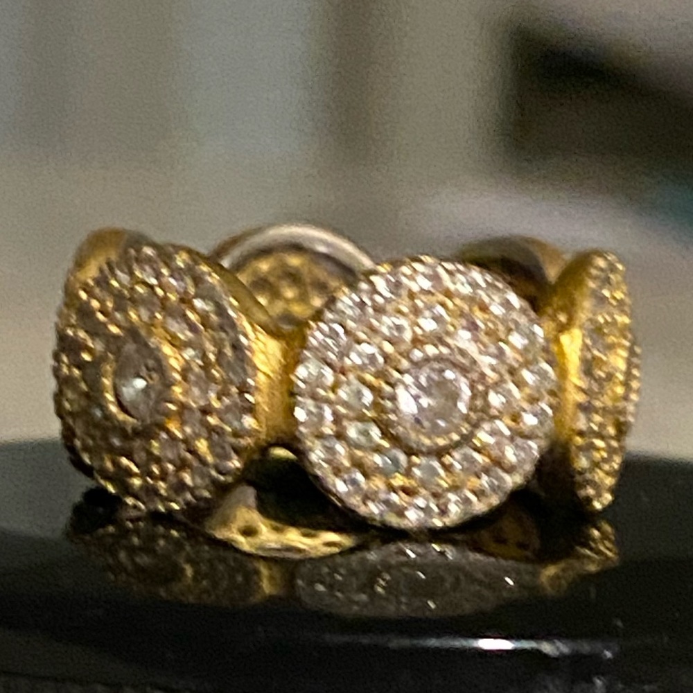 Frieda Rothman Pave Crystal Ring.